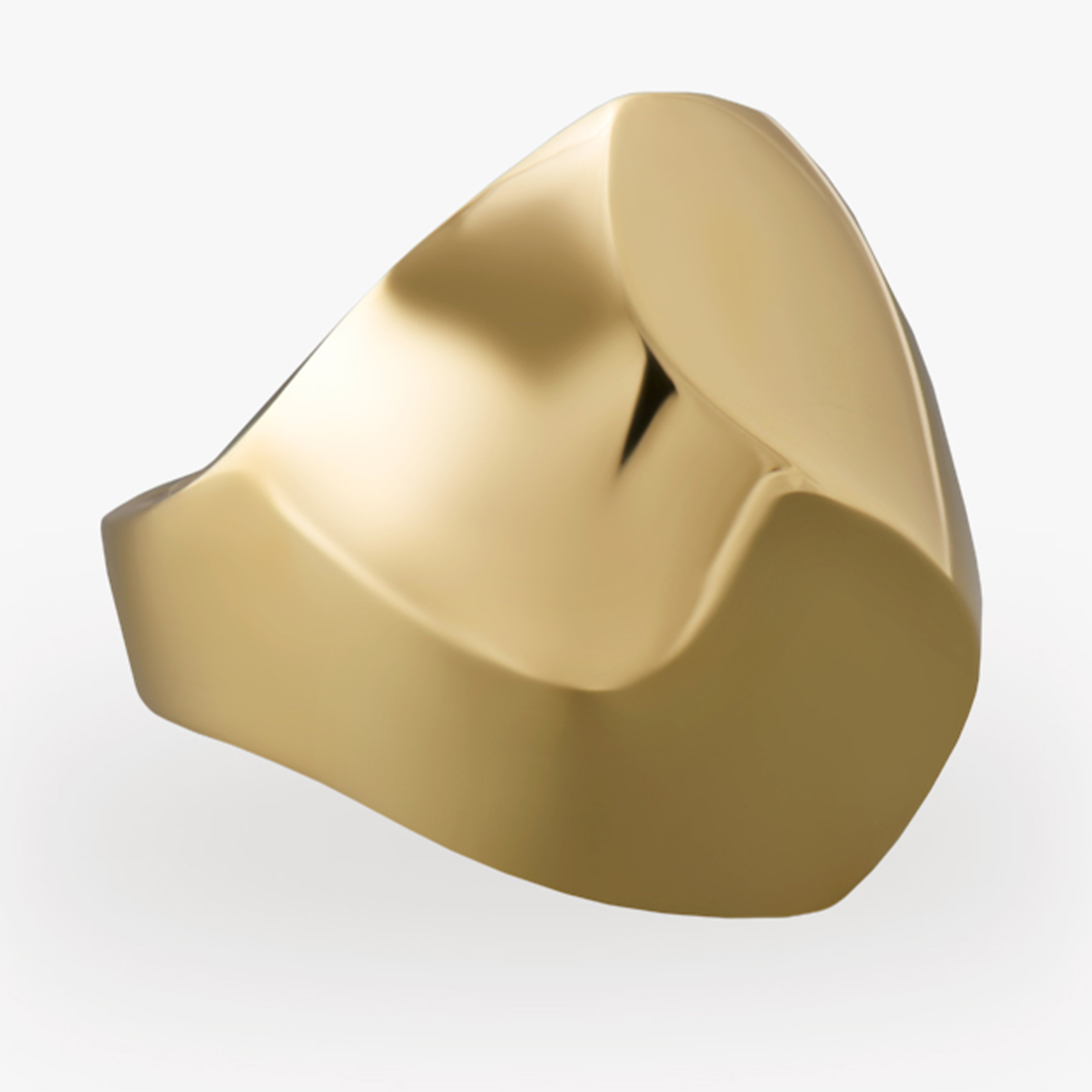 انگشتر فراکتال طلای پهن کد 8825