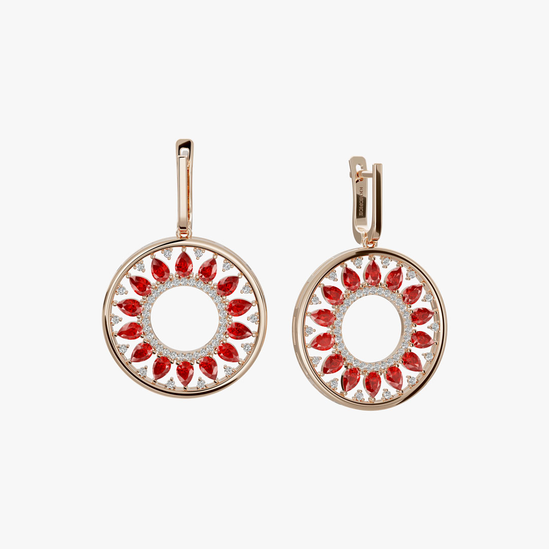 گوشواره جواهر طرح لونار (lonar)