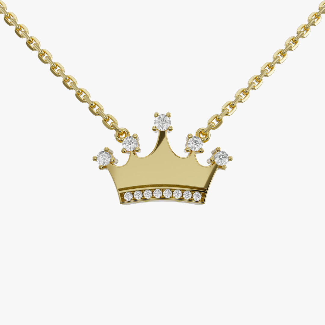 گردنبند جواهر طرح کویین (Queen)