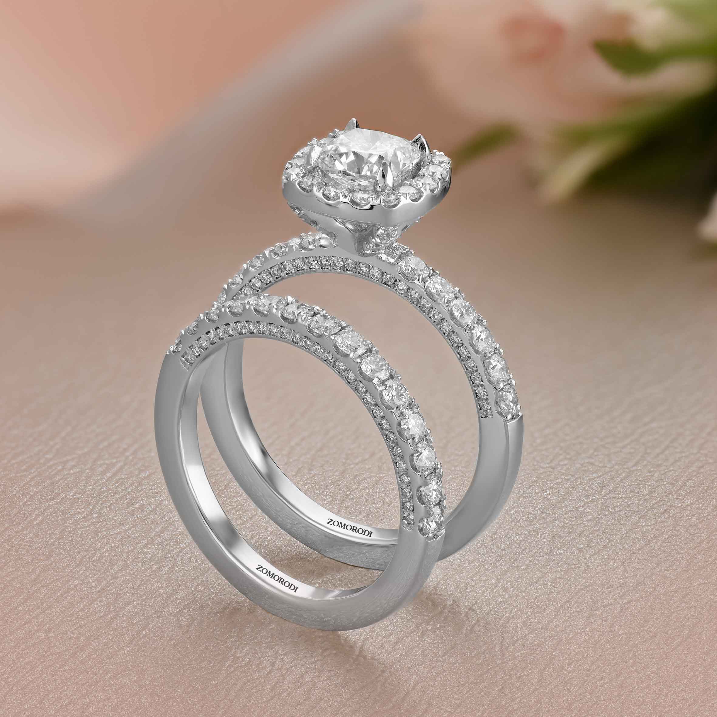 حلقه و پشت حلقه برلیان طرح دلیکسی